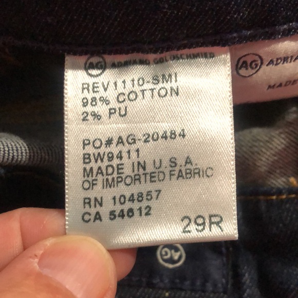 Adriano Goldschmied AG The Stilt Cigarette Leg Jeans, Size 29, Blue - Picture 5 of 5